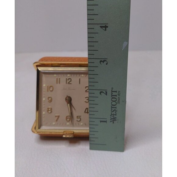 Vintage Seth Thomas Travel Alarm Clock‎ Leather Keywound Luminous Dial - Picture 9 of 9